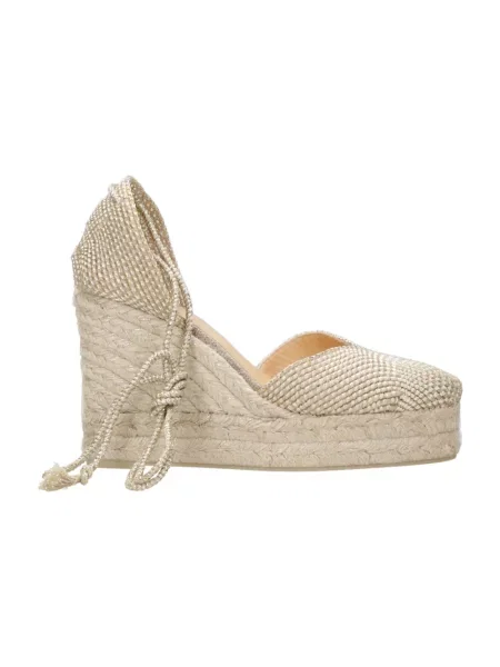 Espadryle Castaner skórzane żółte