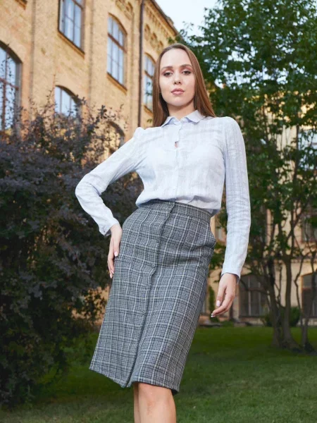 Блуза LadyLike текстиль блакитний