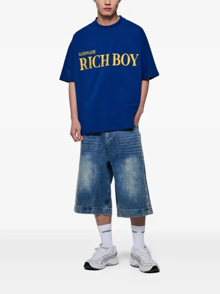 Tricou Godmade zdrențuiți albastru