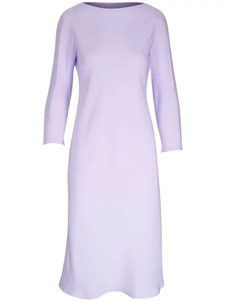 Rochie midi Peter Cohen de mătase până la genunchi de costum violet