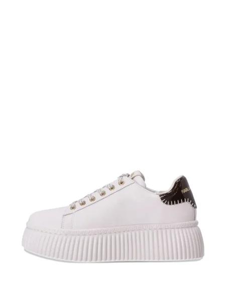 Sneakerși Karl Lagerfeld cu platformă alb