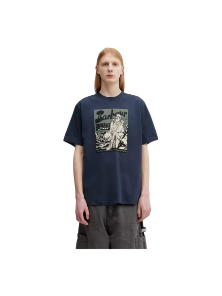 Barbour t-shirt niebieska