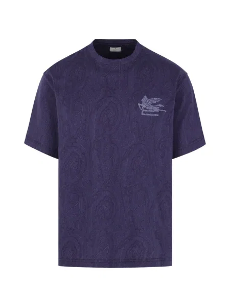 Tricou Etro cu model paisley violet