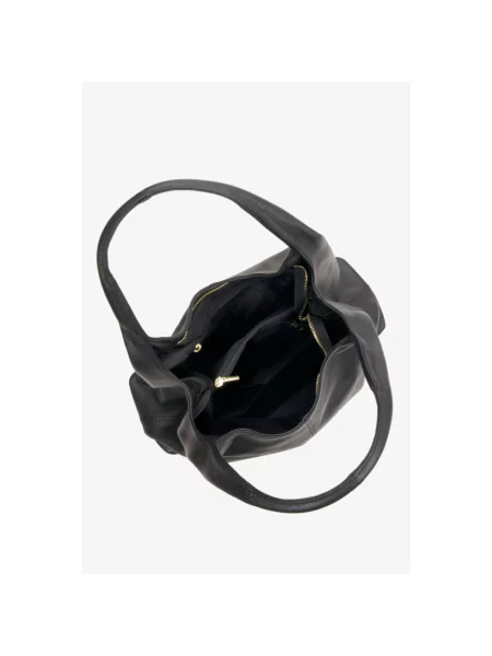 Сумка-шопер шкіряна Estro чорна