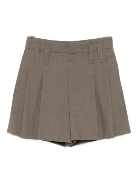 Pantaloni scurți Brunello Cucinelli plisate gri