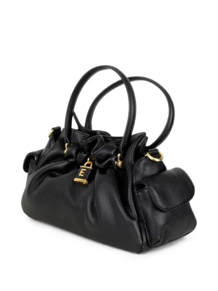 Geantă shopper Ermanno Firenze cu autograf negru