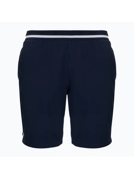Pantaloni scurți de tenis pentru bărbați Lacoste X Novak Djokovic navy blue/white alb