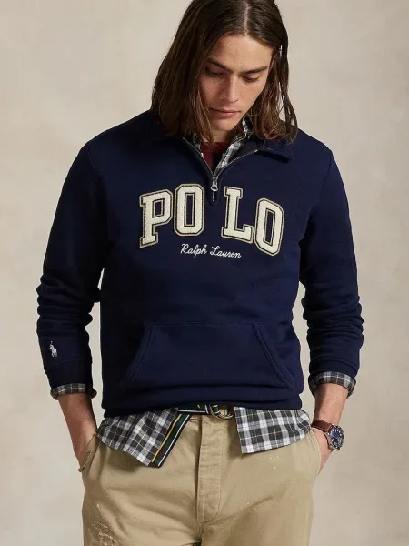 Суитчър Polo Ralph Lauren с апликация тъмносиньо