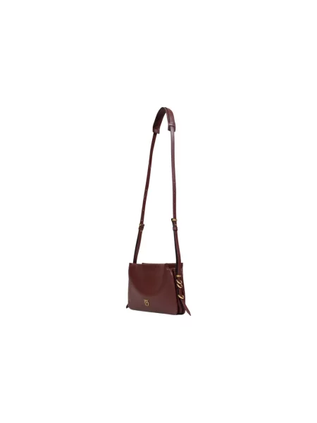 Torebka crossbody Pinko skórzana czerwona