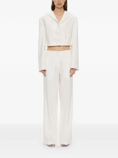 Pantaloni Christopher Esber alb