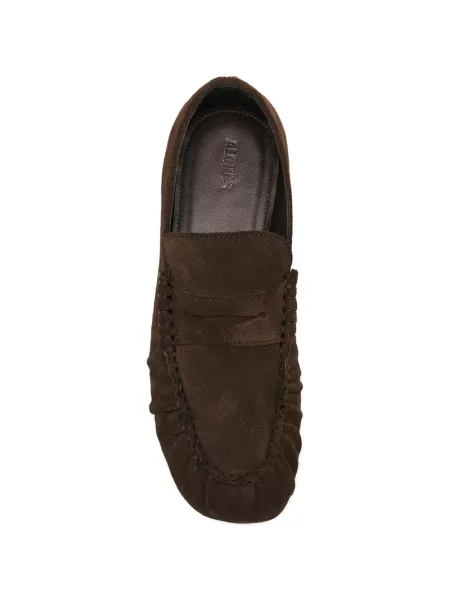 Pantofi loafer Alohas cu volane maro