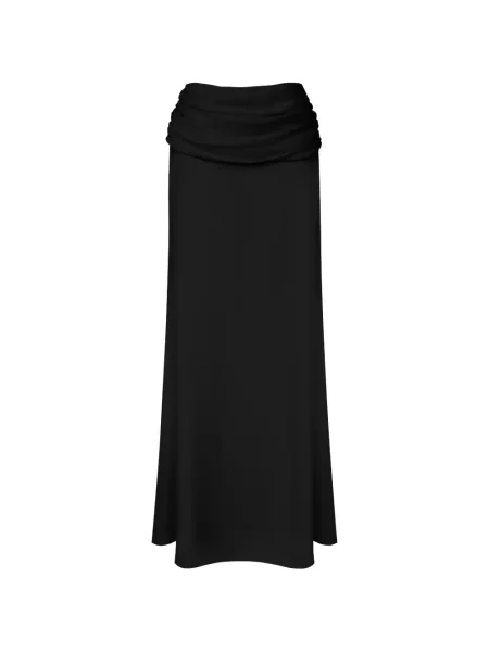 Fusta maxi Post Meridiem din șifon drapată negru