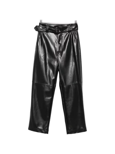 Cu centură pantaloni Twinset din piele negru