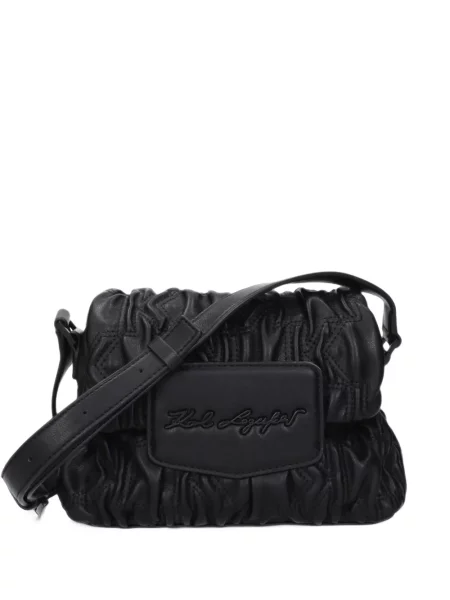 Geanta crossbody Karl Lagerfeld cu volane negru