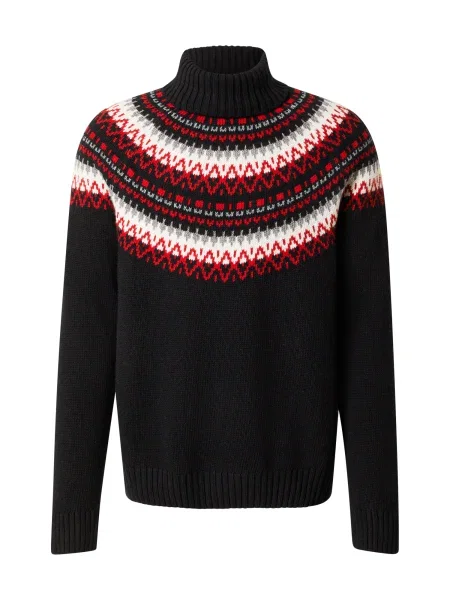 GANT Pulover FAIR ISLE gri / roșu / negru alb