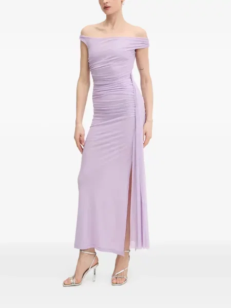 Rochie maxi Bardot violet