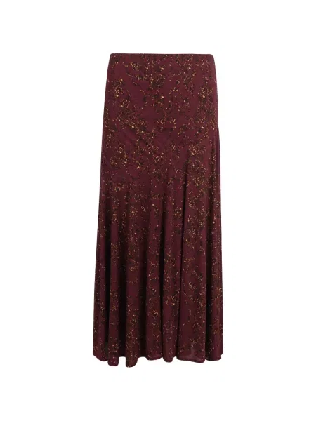 Fustă midi Ulla Johnson cu model floral cu imagine roșu