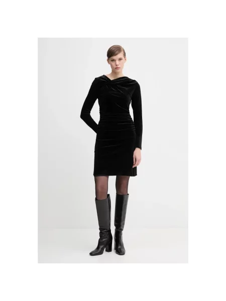 Dzianinowa sukienka mini Dkny czarna