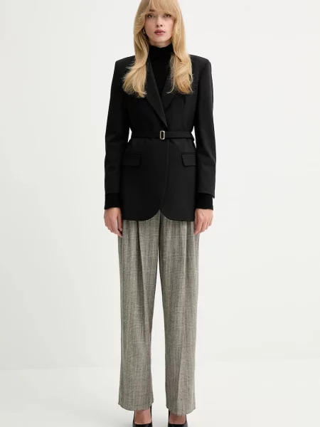 Marella sweter Emme by Marella lekki z golfem czarny