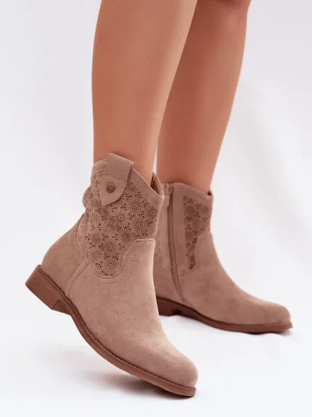 Botine S. Barski cu toc jos maro
