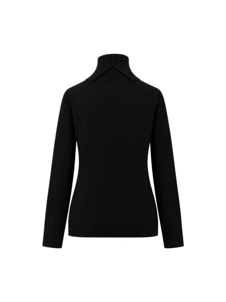 Sweter z golfem Solotre do golfa czarny