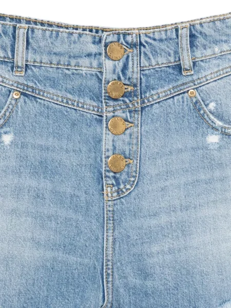 Szorty jeansowe Pinko z przetarciami niebieskie