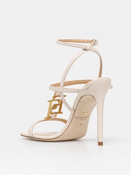 Elisabetta Franchi sandale de piele bej