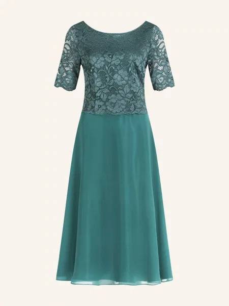 Vera Mont Sukienka Koktajlowa Z Koronkowym Obszyciem gruen zielona