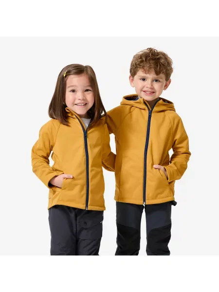 Kurtka softshell turystyczna dla dzieci Quechua niebieska