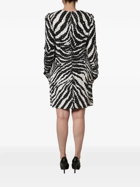 Rochie Dolce & Gabbana cu imagine cu model zebră negru