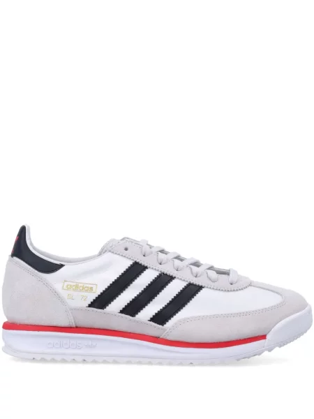 Sneakerși Adidas din piele de căprioară alb