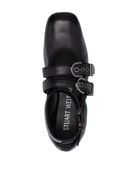 Δερμάτινος μπαλαρίνες Stuart Weitzman μαύρο