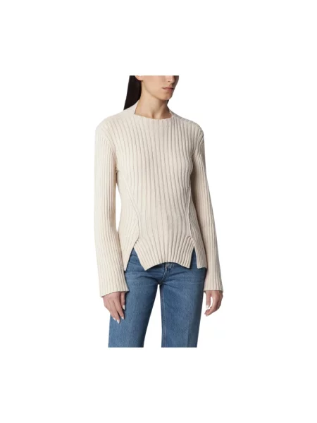 Sweter Victoria Beckham wełniany beżowy