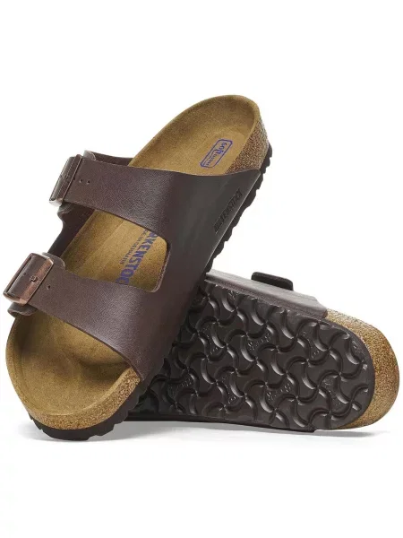 Papuci Birkenstock din piele maro