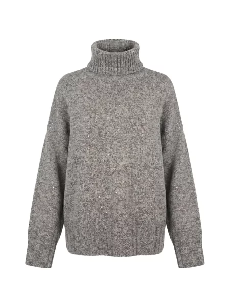 Pulover Pinko cu paiete gri