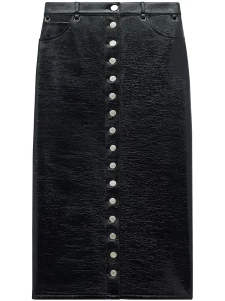 Fustă midi Courreges până la genunchi negru