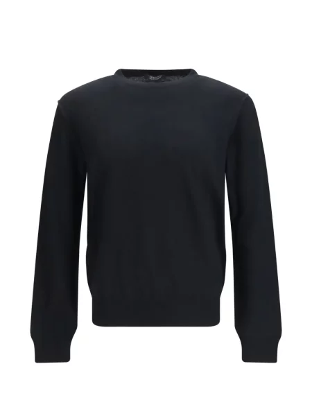 Pulover Aragona de lână cu decolteu rotund negru