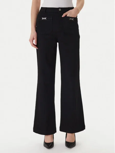 Morgan Blugi Wide Leg negru
