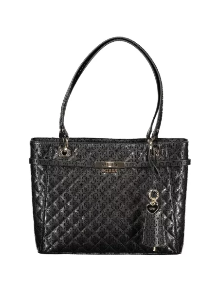 Matlasat geantă shopper Guess negru