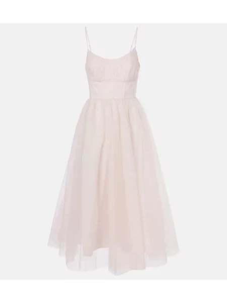 Rochie midi Zimmermann din tul de costum roz
