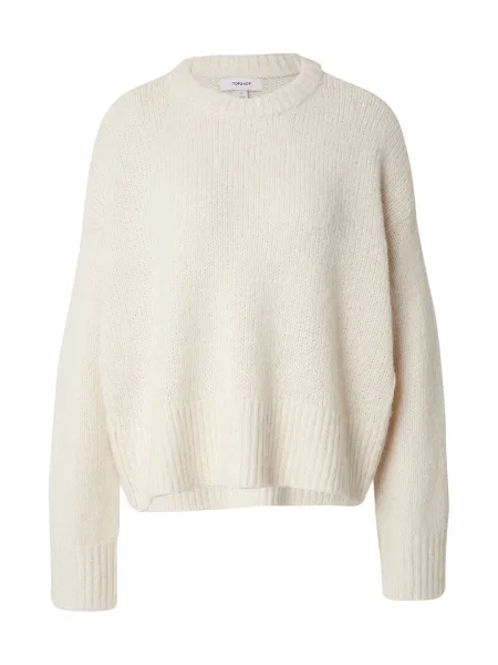 TOPSHOP Pulover ULTIMATE lână alb