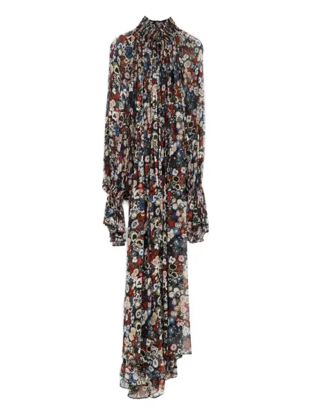 Rochie maxi Khaite cu model floral de costum negru