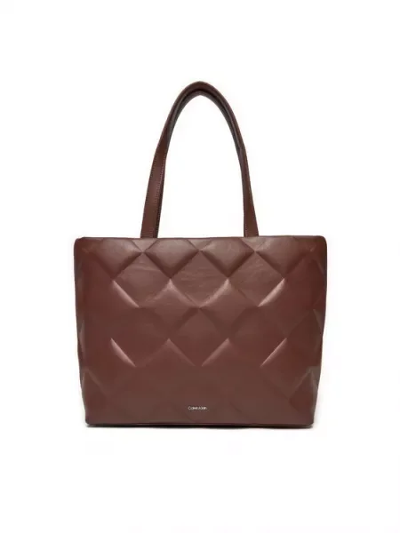 Calvin Klein Geantă Diamond Quilt maro