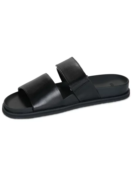 Kožené šľapky Boss čierna