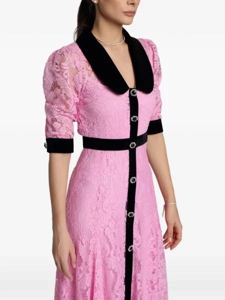 Maksi sukienka maxi Miau By Clara Rotescu garniturowa różowa