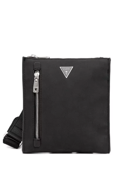 Geantă crossbody Guess cu autograf negru