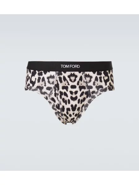 Chiloți Tom Ford cu imagine cu model leopard maro