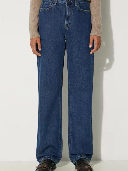 Carhartt WIP blugi straight pentru femei