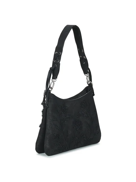 Kvetinová crossbody kabelka Desigual čierna