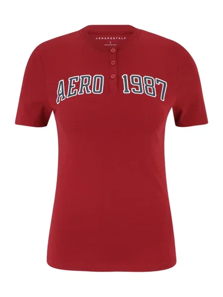 AÉROPOSTALE Tricou bleumarin / roșu burgundy alb